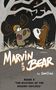 "Marvin and Bear" Buch 2: "The Mystery of the Missing Antlers". Illustration von zwei Comic-Tieren im Wald., Buch