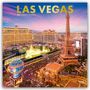 Text: "LAS VEGAS 2027 16-MONTH CALENDAR." Skyline von Las Vegas mit Springbrunnen und Eiffelturm-Nachbildung., Kalender