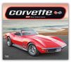 Text: "corvette 2027 Official 16-Month Calendar." Ein roter Oldtimer-Cabrio vor einem Strand., Kalender