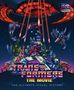"Transformers The Movie - The Ultimate Visual History". Illustration von Robotern im Kampf unter einem UFO., Buch