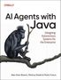 Text: "AI Agents with Java: Designing Autonomous Systems for the Enterprise". Ein Affe sitzt mit einem Stock auf einem Ast.