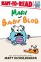 "Marv and Baby Blob" in grünen und orangen Buchstaben. Illustration: Zwei cartoonhafte, süße Monsterfiguren.