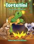 "Tortellini and the Slow Poke Retreat" über einem Lagerfeuer. Schildkröte mit Spiegelei-Topf, Faultier, Koala und Lemur sitzen dabei., Buch