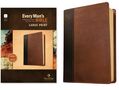 New Living Translation: NLT Every Man's Bible, Large Print, Filament Enabled, Tutone (Leatherlike, Brown/Tan, Red Letter), Buch