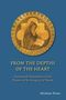 "FROM THE DEPTHS OF THE HEART", darunter "Annotated Translation of the Prayers of St. Gregory of Narek" und "Abraham Terian". Eine goldene Illustration eines betenden Heiligen vor blauem Hintergrund., Buch