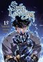 „Solo Leveling Side Stories 2“. Charakter in blauer Rüstung mit leuchtenden Effekten und entschlossener Miene., Buch