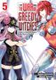 "The War of Greedy Witches 32 of the Wickedest Women Duel to the Death." Zwei gezeichnete Frauen, eine mit pinkem Haar und schwarzem Hut, die andere mit rotem Haar und Rüstung., Buch