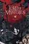 „Lord of Mysteries“, „The Clown Part I“. Illustration: Dunkle Ruinen vor rotem Himmel, Figur mit Mantel., Buch