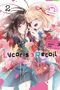 „Lycoris Recoil“, „Spider Lily“, „Official Comic Anthology“. Zwei fröhliche Manga-Mädchen mit Blumen., Buch