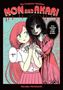 Text: "The Complete Omnibus NON AND AKARI", "...OKAY. ♥", "I'LL HAUNT YOU FOREVER.", "Neruko Nichinichi". Zwei Mädchen, eins umarmt das andere., Buch
