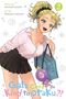 „Story by Norishirochan, Art by Sakana Uozumi.“ Junge Frau, blond, fröhlich, trägt weiße Bluse, schwarzen Rock, Tasche., Buch