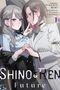 „SHINO & REN Future“. Zwei stilisierte Frauen, eine in blauem Oberteil, die andere in gestreiftem Anzug, stehen sich nahe., Buch