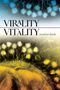 "VIRALITY VITALITY" und "Jonathan Basile". Oben blaue, unten gelbe organische Formen, die an Zellen erinnern.