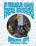 "The Fabulous Furry Freak Brothers", "Break Up! And Other Follies". Drei Figuren in einem Wohnzimmer, psychedelische Farben., Buch