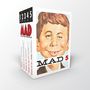 Text: "MAD 5", "ISSUES 19-23", "ISSUES 24-30 + MORE". Illustration eines lächelnden Gesichts eines Jungen mit braunen Haaren., Buch