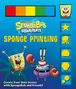 „SPONGE PRINTING“, „Create Your Own Scenes with SpongeBob and Friends!“. Spongebob und Mr. Krabs fröhlich dargestellt., Buch