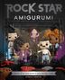 "ROCK STAR AMIGURUMI. Häkeln Sie 17 Ihrer liebsten Rock- und Roll-Ikonen! Bianca Santos." Gehäkelte Figuren auf einer Bühne., Buch