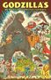 "Godzilla's Monsterpiece Theatre Presents" oben. Illustration mit Godzilla, Fabelwesen und Charakteren aus Märchen., Buch