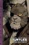 Text: "TEENAGE MUTANT NINJA TURTLES THE IDW COLLECTION V12". Illustration einer katzenartigen Figur mit Augenklappe., Buch