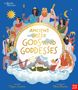 "Ancient Greek Gods and Goddesses". Illustration mit griechischen Göttern, Sonne, Mond, Schwan und einem Tempel., Buch