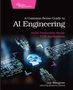 „A Common-Sense Guide to AI Engineering“, digitale Schaltkreise, blaues Kopf-Symbol.