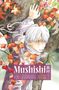 „Mushishi“, Yuki Urushibara, Collector's Edition Vol. 2. Illustration: Weißhaariger Mann, rote Blätter, rauchend.