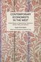"CONTEPORARY ECONOMISTS IN THE WEST" oben, Kritische Aufsätze, Autor Isaak Il'ich Rubin.  Hintergrund: florale Muster.