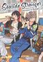 Text: "Seaside Stranger: Volume Seven: Harukaze no Étranger". Zwei Personen essen und halten Spielzeug in einem belebten Raum., Buch