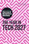"Insights You Need from Harvard Business Review: THE YEAR IN TECH 2027." Hintergrund: rosa-geometrisches Muster.