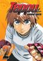 "Teppu Moare Ohta" und "2". Junge mit roten Handschuhen lächelt entschlossen, orange Hintergrund. Manga-Stil., Buch