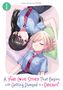 Text: "Story and Art by Hijiki", "A Yuri Love Story That Begins with Getting Dumped in a Dream". Zwei Mädchen in Schuluniformen., Buch