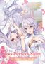 „The Too-Perfect Saint: Tossed Aside by My Fiancé and Sold to Another Kingdom“. Zwei Frauen mit weißen Haaren, umgeben von Rosenblüten., Buch