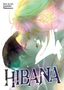 „Story & Art: Asumiko Nakamura“ und „HIBANA“. Zwei Personen kommen sich nah, bunte Farben und helle Lichtpunkte., Buch