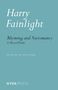 Text: "Harry Fainlight, Rhyming and Necromancy, Collected Poems, Edited by M. Syd Rosen, NYRB/Poets." Einfarbiger blauer Hintergrund., Buch