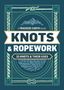 „Knots & Ropework“: 33 Knoten. Oben Berge, Seilknoten; alles in einem grafischen Rahmen.