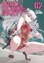 „GIRLS ZOMBIE PARTY 02 Story & Art Sarako.“ Junge Frau in rotem Dress, hält Pistole; im Hintergrund ein Motel., Buch
