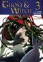 "Ghost & Witch 3" von Kore Yamazaki. Eine Illustration zeigt eine Meerjungfrau mit Pflanzen und einem großen roten Fisch., Buch