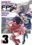 „When a Clueless FPS Player Falls into Another World“ steht groß geschrieben. Drei Manga-Figuren sind in Aktion dargestellt: Ein Krieger mit einer Waffe, ein Magier mit Stab und ein fröhlicher Charakter in rot., Buch