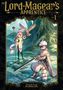 "The Lord-Magear's Apprentice vol. 1" steht oben. Eine Illustration zeigt zwei Figuren im Wald, eine mit Schwert, eine mit Vogel., Buch