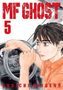 Text: "MF GHOST", "5", "SHUICHI SHIGENO"
Illustration: Junge Person in einem Auto am Steuer.
