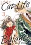 "Cat-Life 3 Balance AKARI OTOKAWA." Zwei lachende Personen in Winterkleidung, eine mit grünem Mantel, die andere mit rotem Schal., Buch