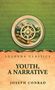 "LUSHENA CLASSICS. YOUTH, A NARRATIVE. JOSEPH CONRAD." grüner Hintergrund, Schiffssteuer, Berge., Buch