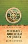 „Lushena Classics. Michael, Brother of Jerry. Jack London.“ Illustration mit Landschaft und Kompass., Buch