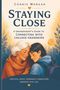 "Staying Close: A Grandparent’s Guide to Connecting with College Grandkids." Illustration von Oma und Enkelin in Natur.