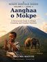 Text: MÒKPÈ HERITAGE SERIES VOLUME 1 LEVEL 1 Aanghaa o Mokpe. Kind zählt an Fingern, Elefant im Hintergrund.