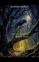 "Feather & Stone Book Two", Illustration: Rabe auf Ast im Wald, Vollmond, leuchtende Gestalt im Hintergrund., Buch