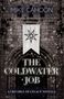 "Mike Cahoon", "The Coldwater Job", "A Crucible of Legacy Novella". Banner mit Sternsymbol, alte Steinmauer, Schnee., Buch