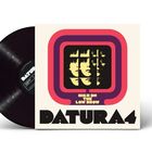 Text: "High on the Low Brow", "DATURA4". Retro-Design mit sich wiederholenden Gesichtern und einem Schallplattenmotiv.