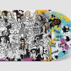 Texte auf der CD: "Axes", "Invisible", "Silent", "Homework". Collage aus Menschen und Zeichnungen in Schwarz-Weiß und Farbe.