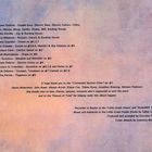 Eine Liste von Musikern und ihren Instrumenten, Dankesworte an Unterstützer und Information zur Produktion. Hintergrund in sanften Farben.